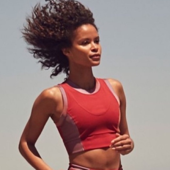 FP Movement Hardio Cardio Sports Bra CropTank Top Free People Red Grape Large